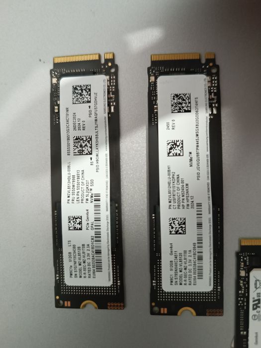 Ssduri nvme  pcie gen4 x4 Samsung -512gb 100% (1-2h de  functionare