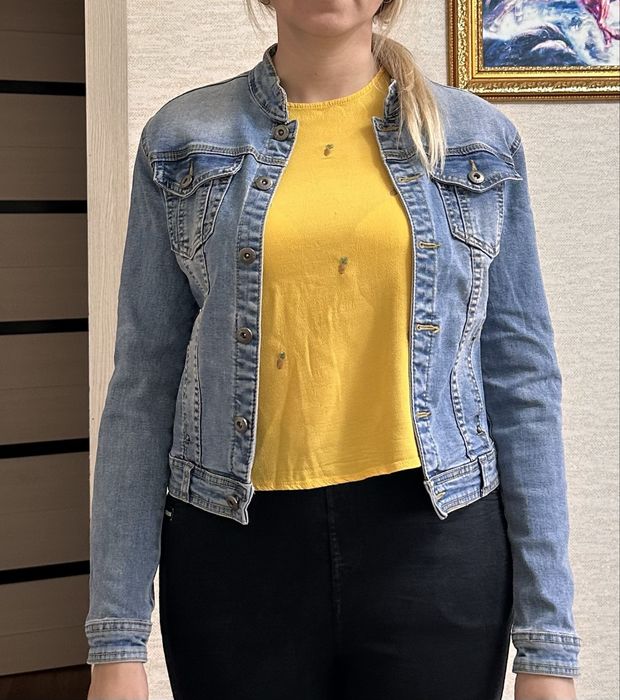 Джинсовка короткая 44 р