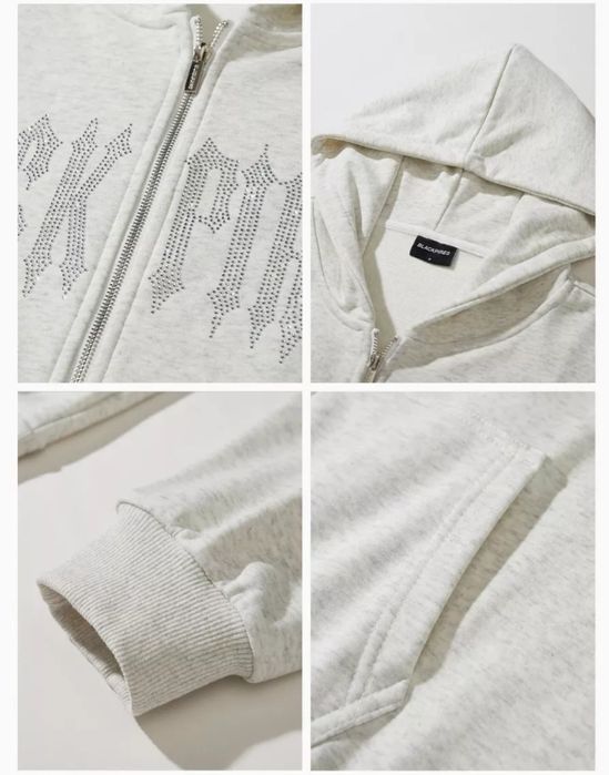 Худи оверсайз на молнии,  хорошая качество,  цвет молочный