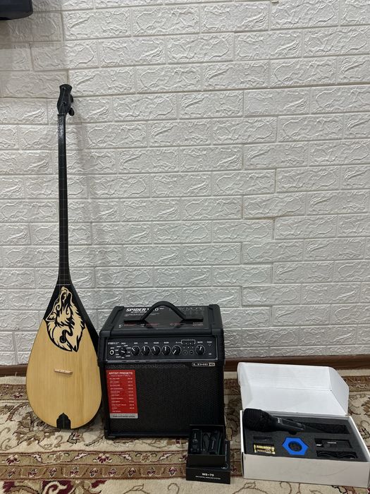 Продам срочно  комбоусилитель,домбра,микрофон