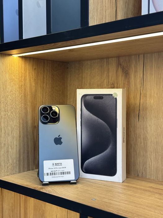 айфон 15 про макс е сим черный