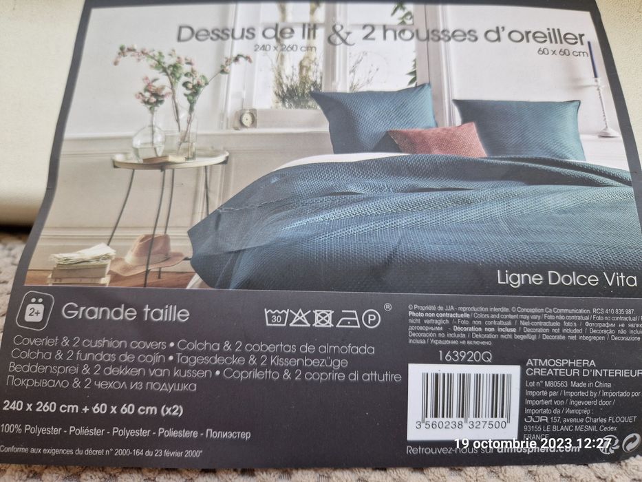 Cuvertura noua 260 x240 cm verde padure