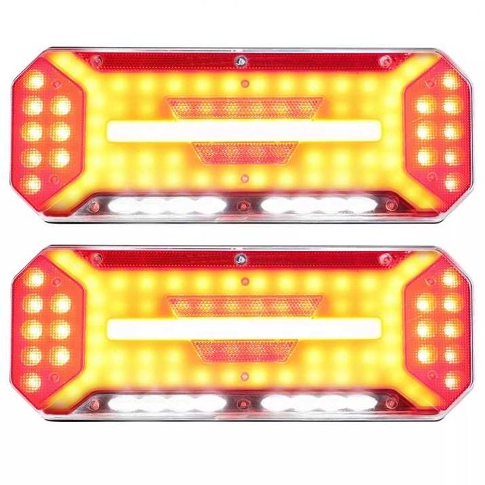 НОВ Модел LED Диодни стопове с динамичен мигач 34х13см 12V 24V