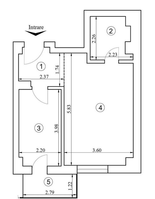 INTABULAT! Apartament cu o camera, decomandat, 41mp, 88.000euro