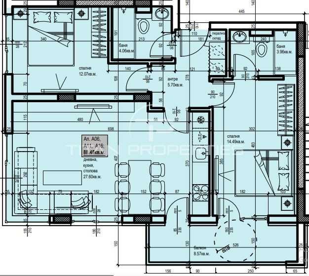 Продава се Тристаен апартамент в Пловдив, Христо Смирненски - 101 кв.м за 1361 €/кв.м - Снимка #2