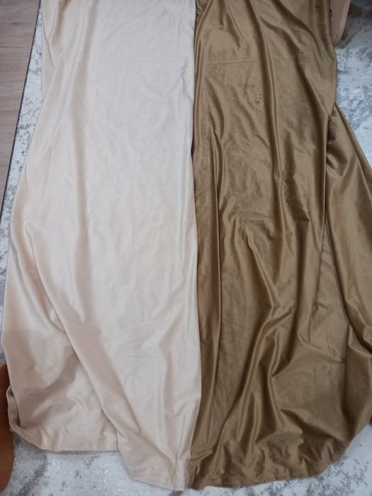 Продам шторы 4 шт 720×270 велюр, бежевый, молочный