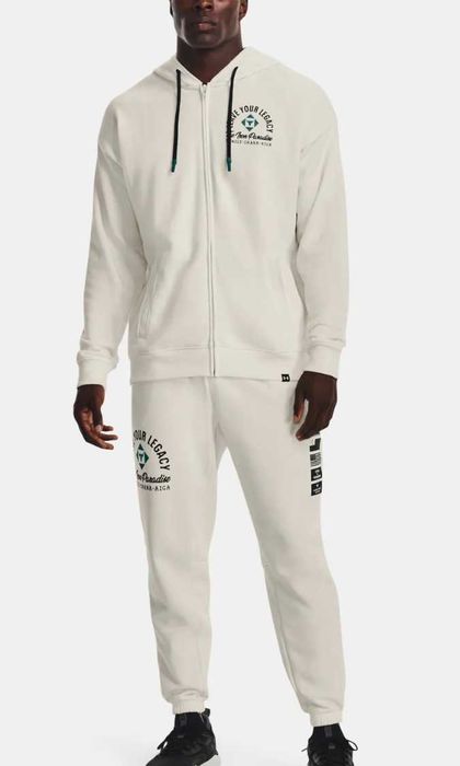 Under Armour Project Rock HW Terry FZ Fam, мъжко горнище и долнище, L, оригинал от Англия