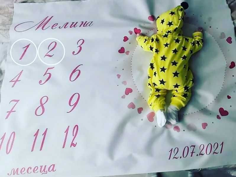 Платно за снимки на бебето/Платно за месечинки/Месечинки