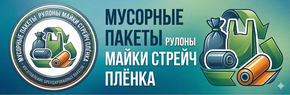 Мусорные пакеты рулоны майки стрейч пленка
