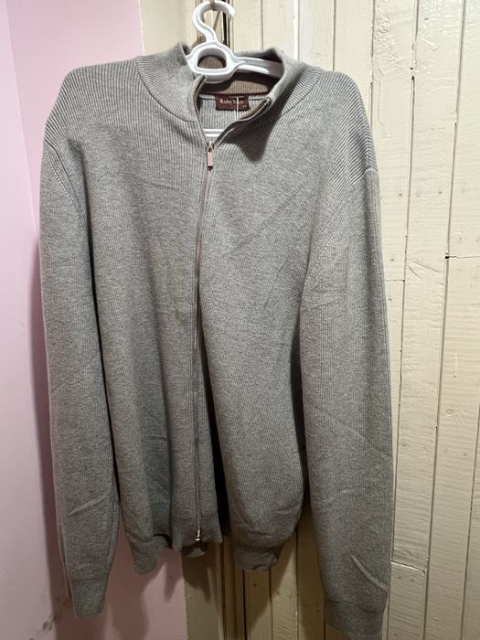 Erkaklar uchun zamonaviy kulrang kardigan-3XL