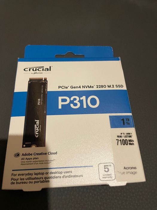 Ssd crucial p310 1tb nou sigilat nvme pcie gen4 m.2 2280 7100mbs