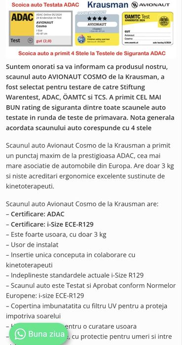 Vand carucior Krausman 3in1
