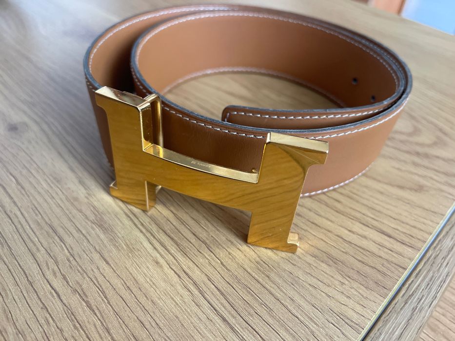 Curea Hermès Constance H  32mm Gold/Noir - Originală