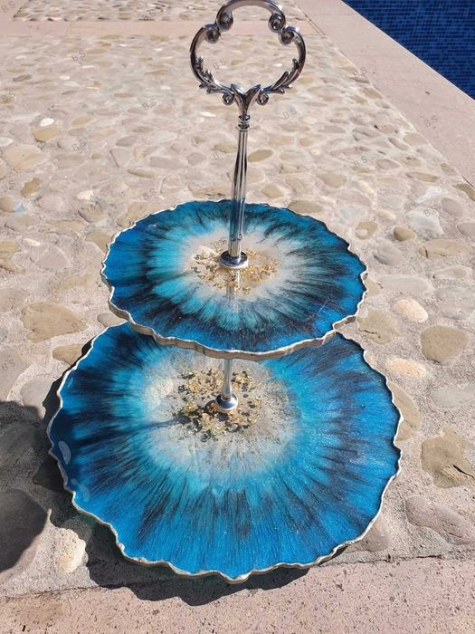 Поднос за сладки от епоксидна смола