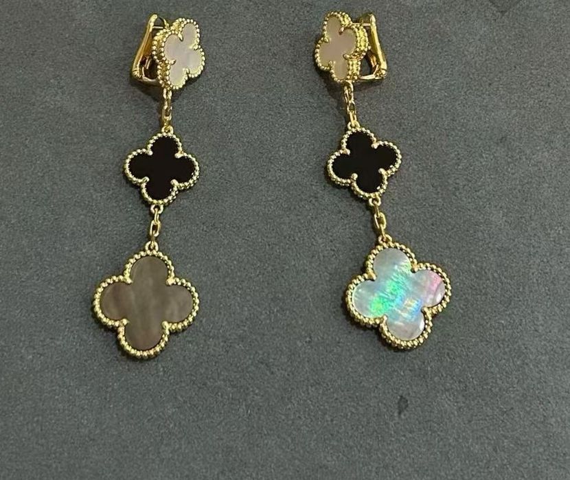 Серьги Van Cleef & Arpels 3 мотива