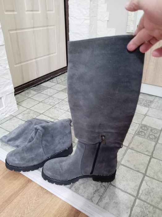 Сапоги натуральная замша и мех