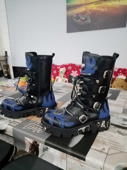 Рок ботуши изкуственна кожа