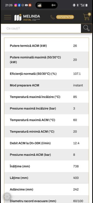 Centrala termic pe gaz Immergas