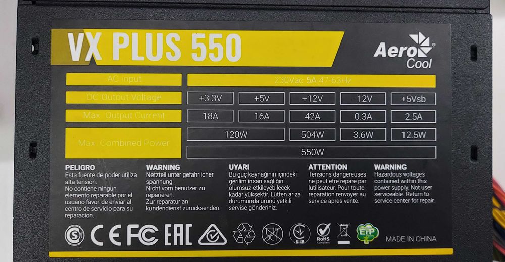 Обжимник для UTP cable & AeroCool VX Plus блок питании