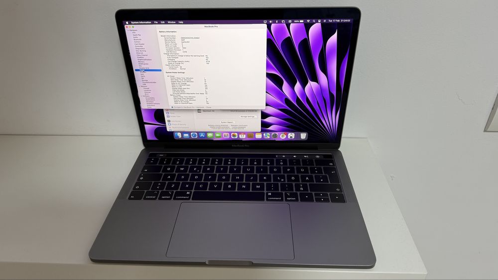 Laptop Apple  MacBook pro 13 2019 touchbar i5 8gb ram ssd 256 ca nou