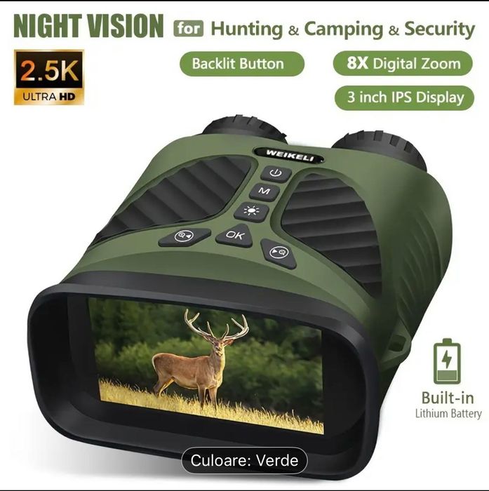 Binoclu infrarosu ecran 2.5k noapte si zi nou