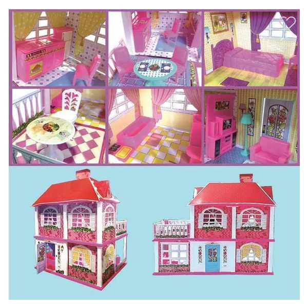 Къща за кукли Mercado Trade, С мебели, аксесоари и кукла