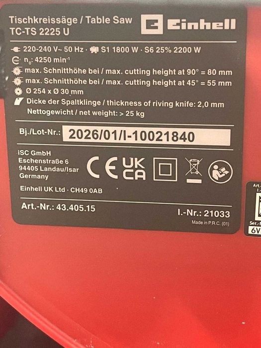 Circular cu masa Einhell TC-TS 2225 U - 4340515