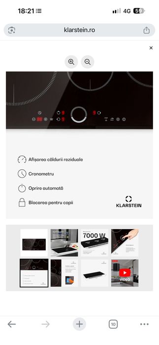 Plita Klarstein Delicatessa 80 Built-in Hob Induction