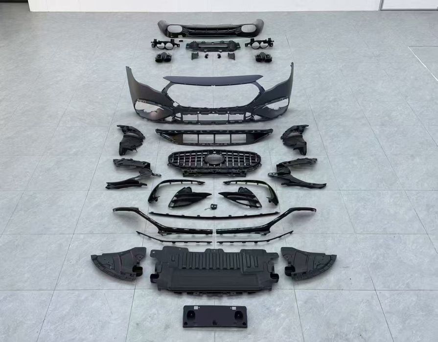 W214 E53AMG пълен пакет калници броня предна задна фарове джанти праго