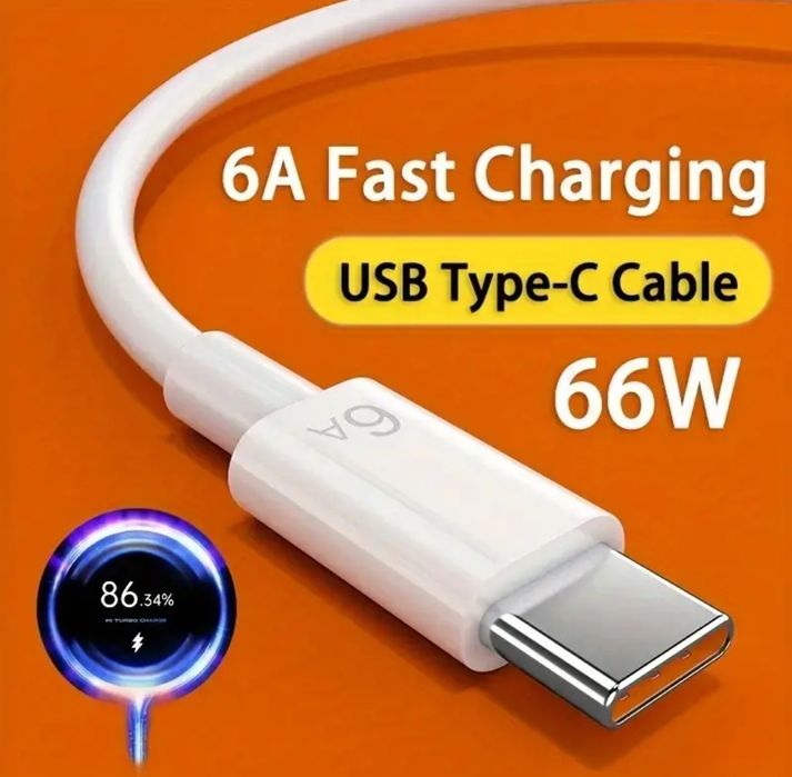 Cablu Tip C USB , Cablu Fast Charger 6A , Cablu telefon TYPE C USB