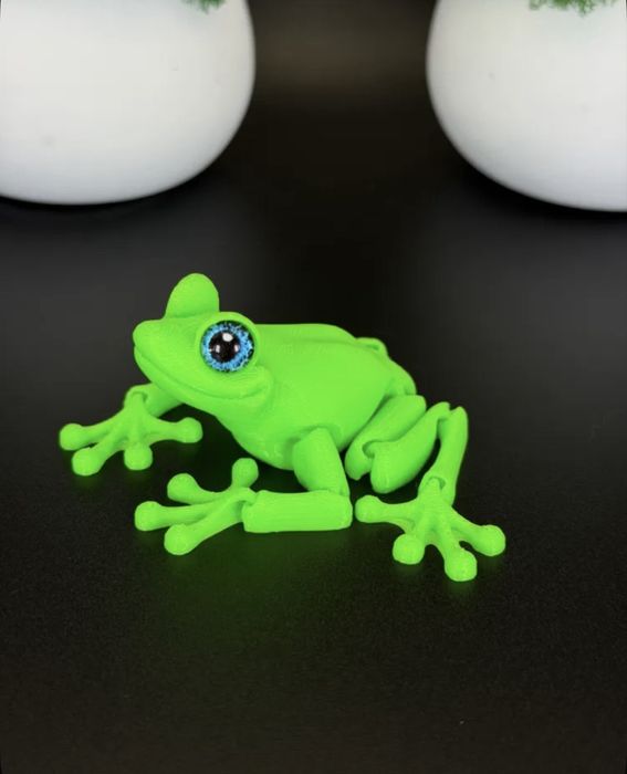 Лягушка 3д фигурка игрушка зеленая