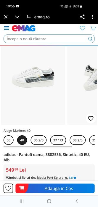 Adidas Superstar bold marimea 37 1/3 si 38 noi in cutie