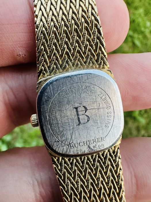 Ceas dama original Bucherer Swiss Gold Tone Wrist Watch