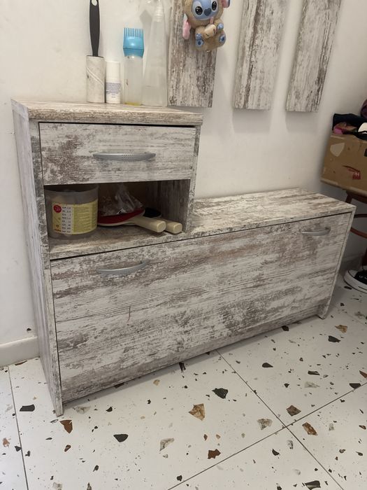 Mobilier hol cu suport pentru pantofi si oglinda