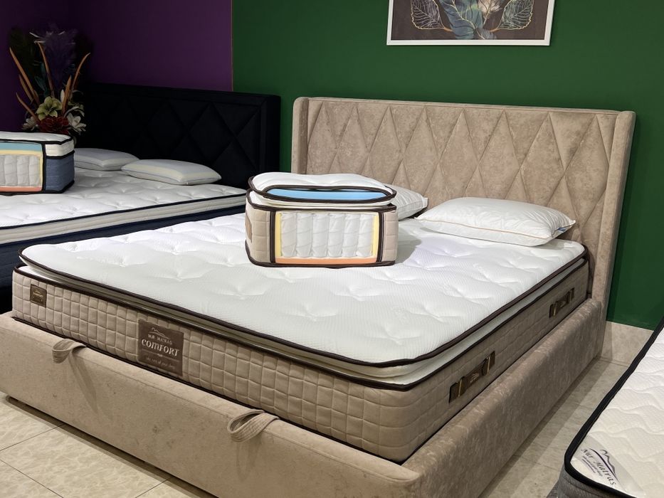 Кровать. Кроват с мягкими бортами и изголовьем в наличии. Nur Matras