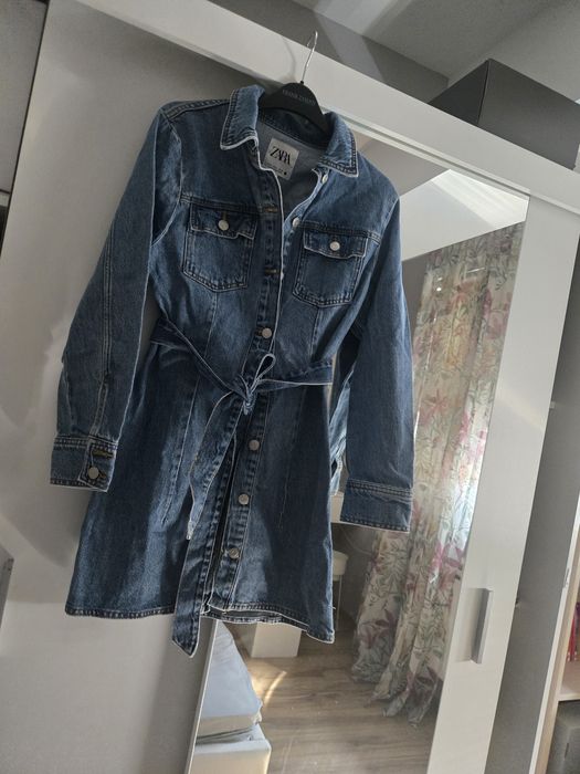 Рокли Zara, материал лен и деним