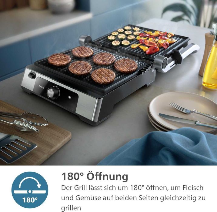 Грил PHILIPS HD6301/90, 2200W, отваряне на 180