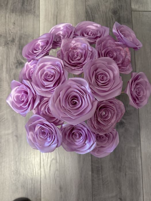 Trandafiri satin17 bucati