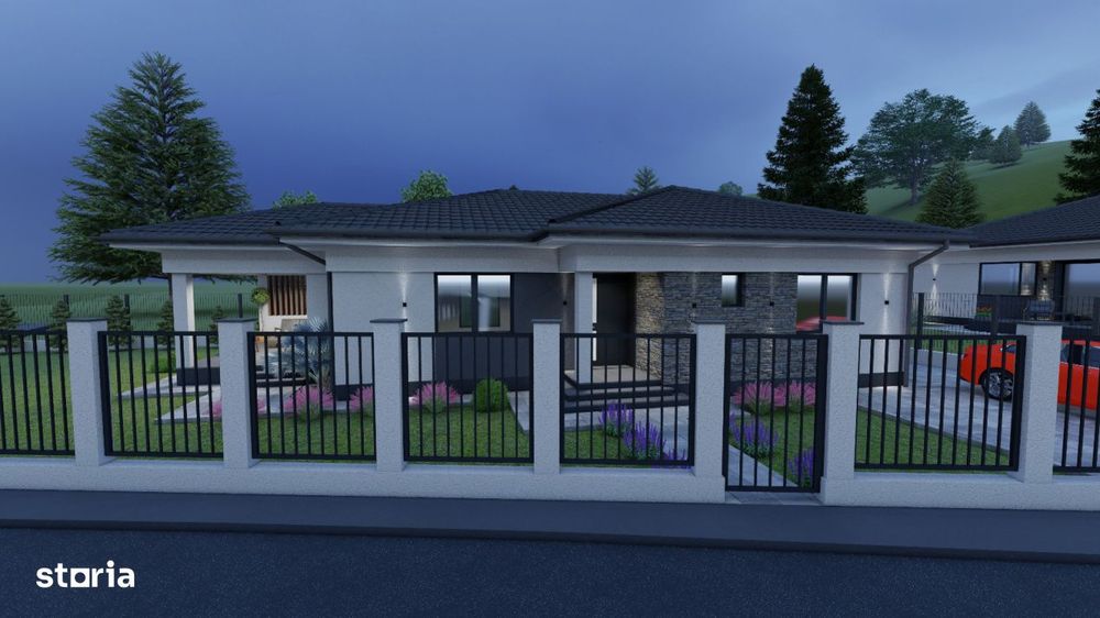Casa la rosu in Grosi, 144 mp construiti, teren 536 mp, priveliste sup