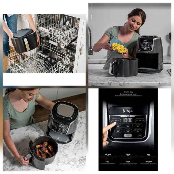 Фритюрник с горещ въздух Ninja - AF160, 1750 W,5.2л,6 програми.