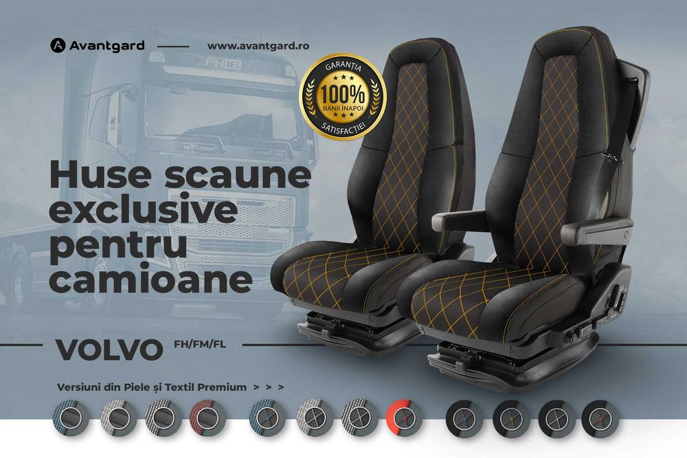 Set Husa scaun camion premium, Man Mercedes Volvo Daf Scania Ford Truc