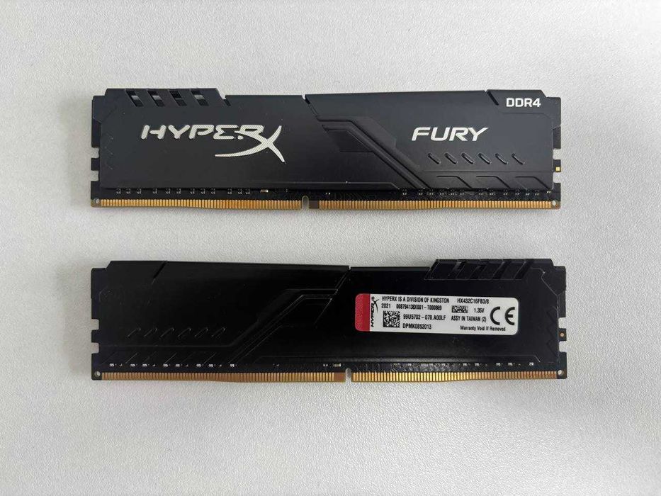 Оперативная память HyperX Fury 3200МГц DDR4 16Gb (8Gbх2шт) CL 16-18-18