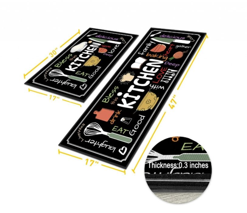 Комплект водоустойчиви постелки за кухня Килим за кухня