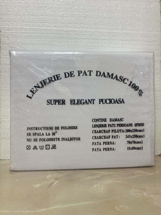 Lenjerie pot damasc100%, 6 piese