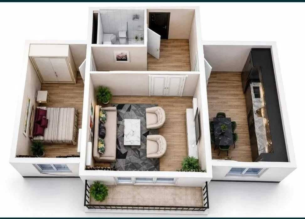 ;BeshChinor‼️2xona kvartira 60m2 yevro tanirlangan Mahtumquli ko'chasi