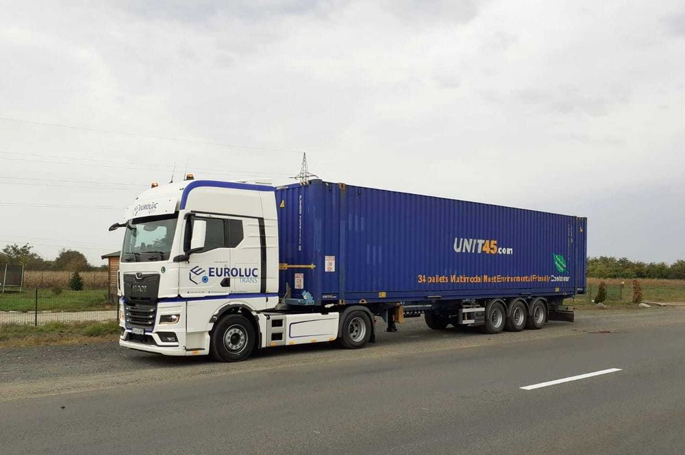 Container maritim 45'HC  13.7m ,mare albastru