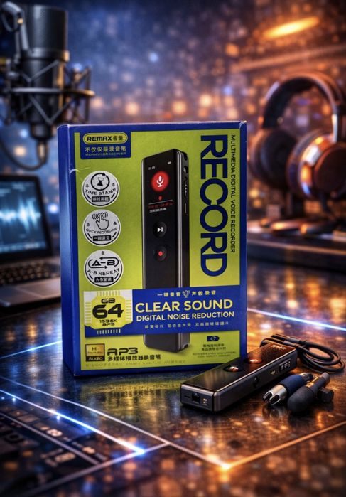 Диктофон Цифровое 64GB Record Гарантия есть! Доставка есть!