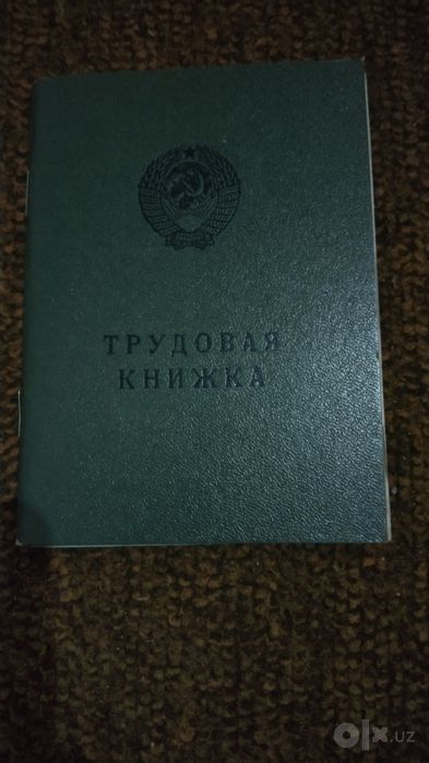 Вкладыш трудовой книжки.