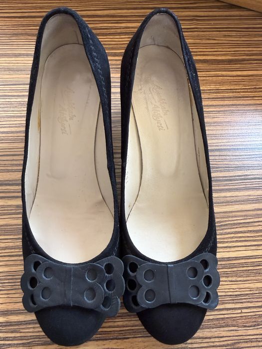 Pantofi eleganți damă, piele intoarsă, birou/office mărimea 38