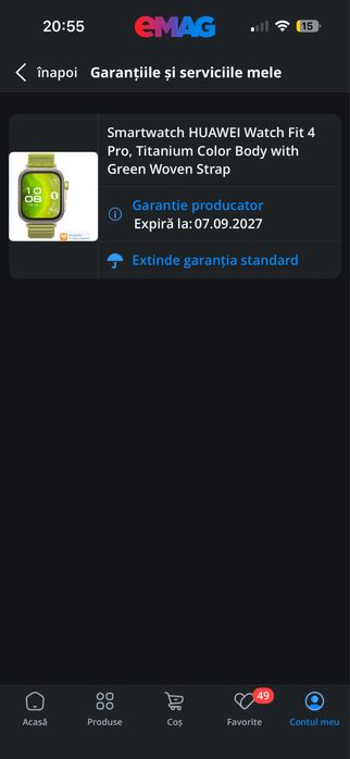 HUAWEY Watch Fit 4 PRO Titanium cu garantie